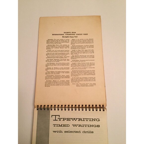 1961 Typewriting Timed Writings with Selected Drills 101 2nd Edition Thompson - Picture 13 of 16